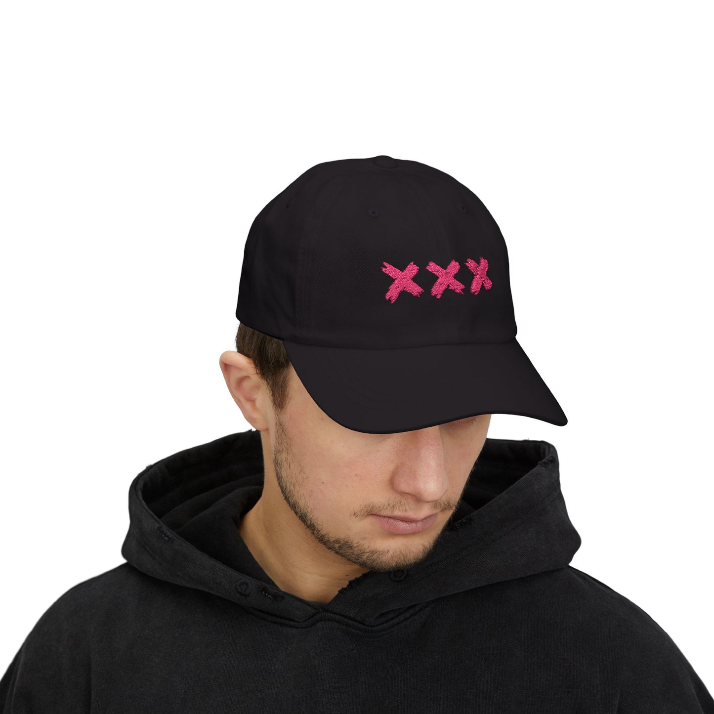 (pink) XXX black DadHat